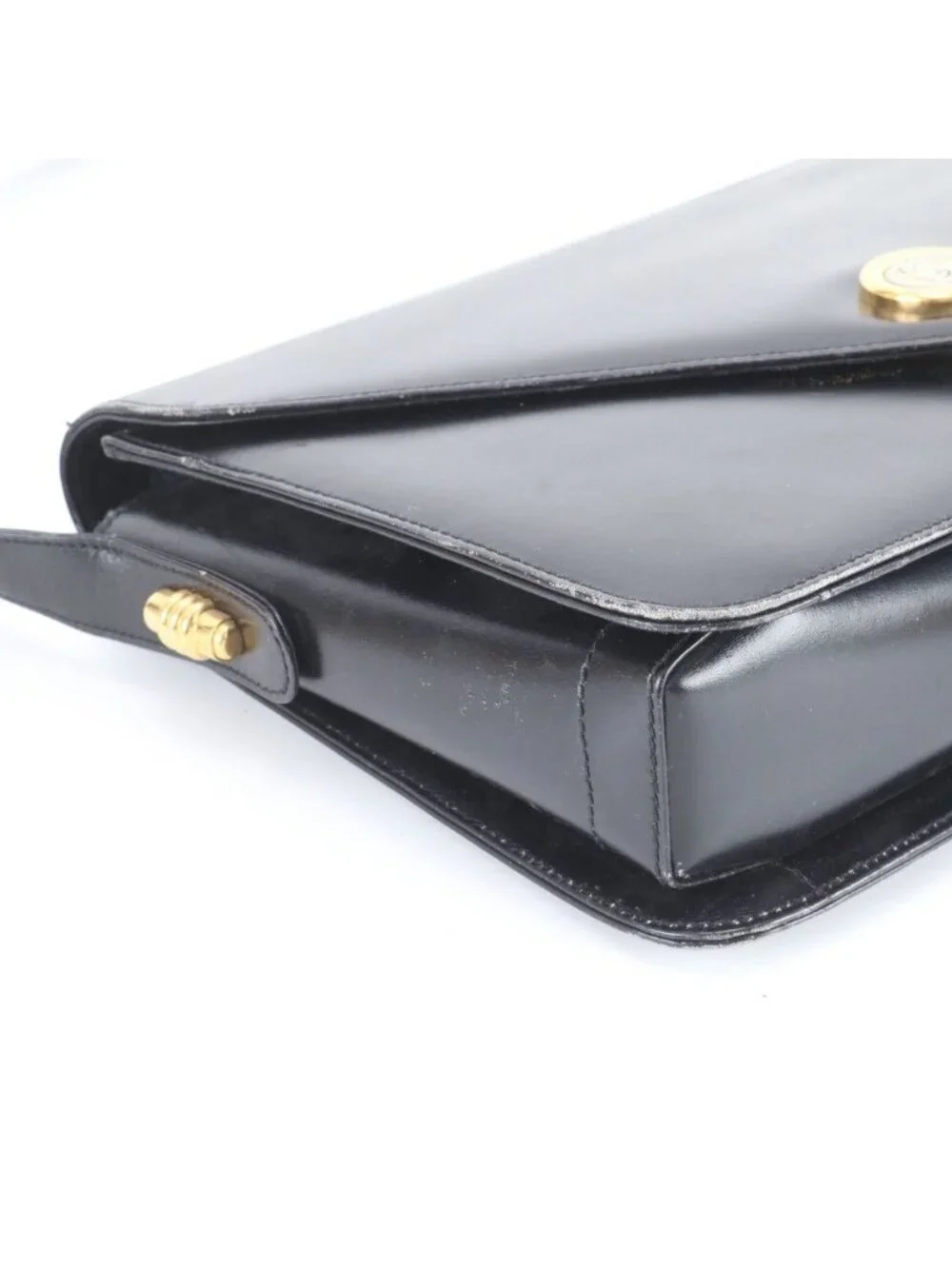 ★SOLD★ Gucci Vintage Leather 2-Way Shoulder Bag Crossbody Hand Black - Picture 6 of 10